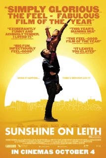 A bright and vibrant poster for the Sunshine on Leith film